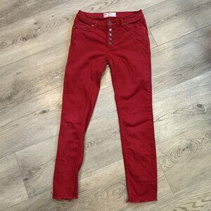Free People Red Skinny Jeans